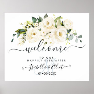 Välkommen till PixDezines Elegant Alabaster Ro Poster