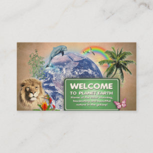 Välkommen till Planet Earth Visitkort