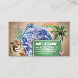 Välkommen till Planet Earth Visitkort