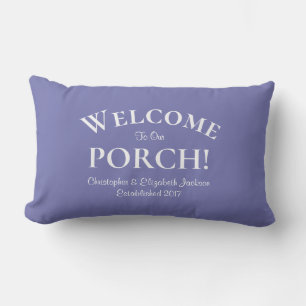 Välkommen till Porch Family Names Trendy Peri Blue Lumbarkudde