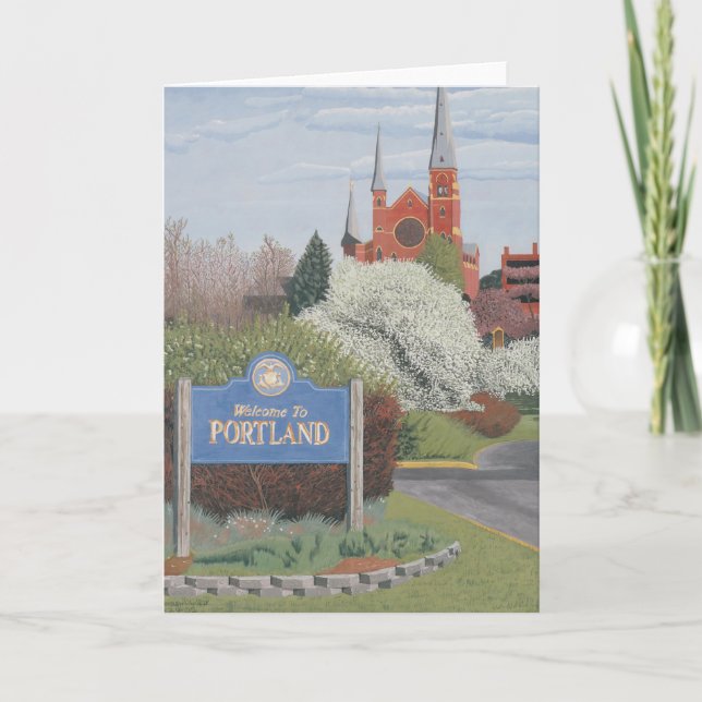 Välkommen till Portland Maine Tack Kort (Framsida)