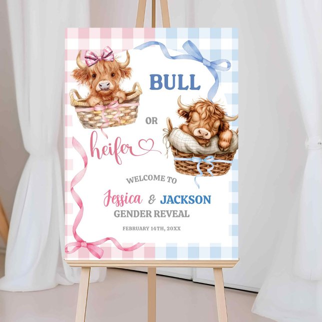 Välkommen till Preppy Bull eller Heifer Gender Rev Poster (Skapare uppladdad)