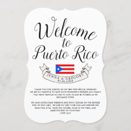 Välkommen till Puerto Rico| Destination Wedding Fa Inbjudningar