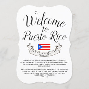 Välkommen till Puerto Rico Destination Wedding Fa Inbjudningar