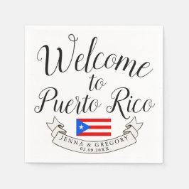Välkommen till Puerto Rico| Destination Wedding Fa Pappersservett