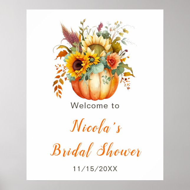 Välkommen till Pumpkin Flower Bouquet-Möhippan Poster (Framsidan)