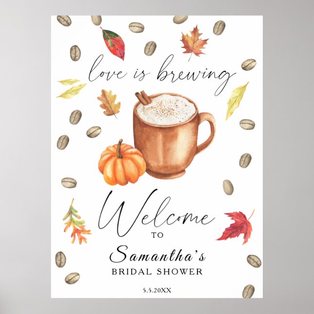 Välkommen till Pumpkin Latte-Möhippan Poster (Framsidan)