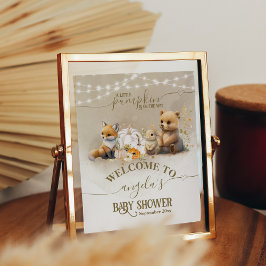 Välkommen till Pumpkin Rustic Fall Baby Shower Poster