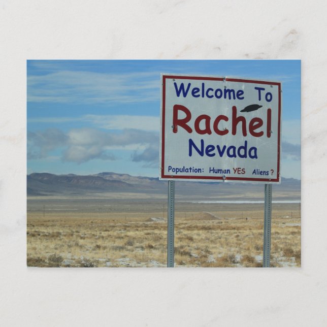 Välkommen till Rachel Nevada Postcard - Area 51 Vykort (Framsida)