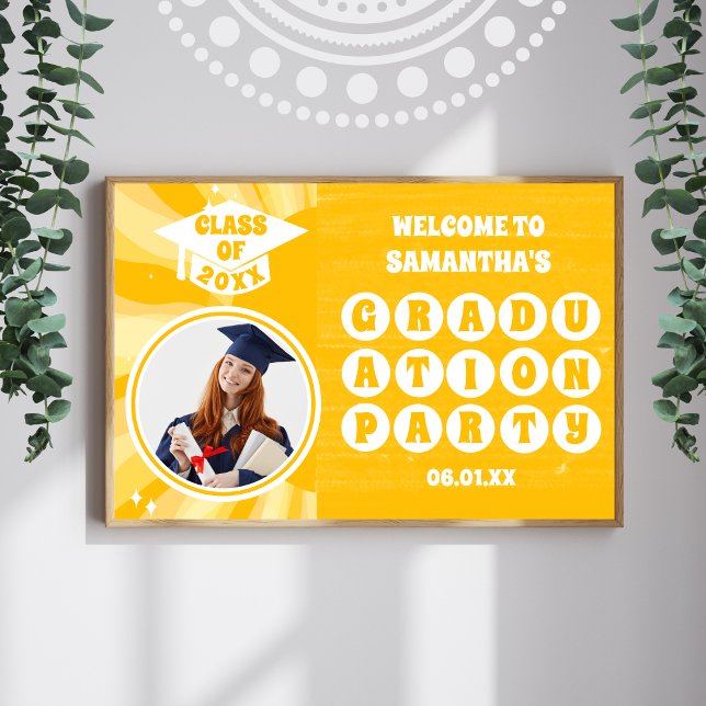 Välkommen till Retro Sunshine Photo Studentfest Vä Poster (Skapare uppladdad)