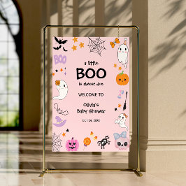 Välkommen till rosa A Little Boo Halloween Baby Sh Poster
