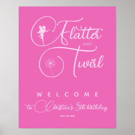 Välkommen till rosa Minimalist Fairy Poster