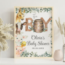 Välkommen till Rustic Greenery Boskap Baby Shower