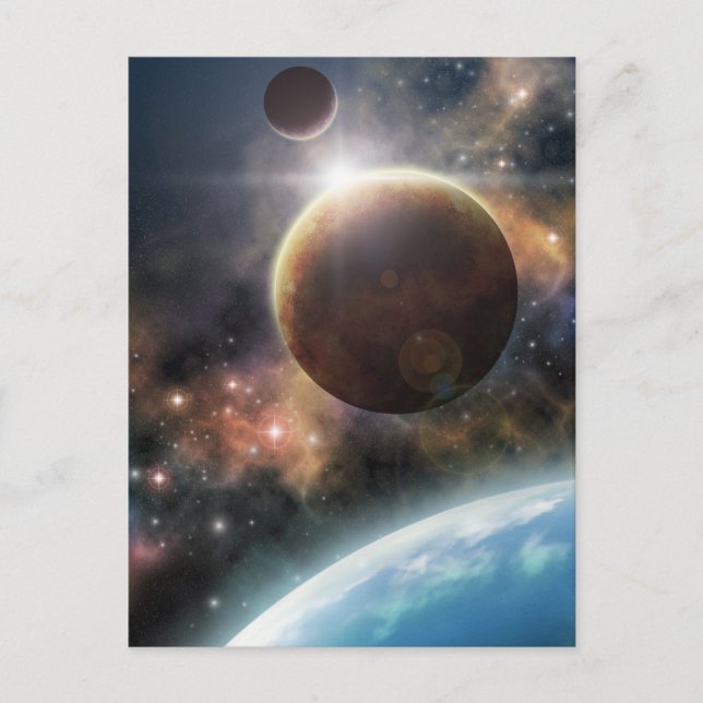 Välkommen till rymden vykort (Framsida)