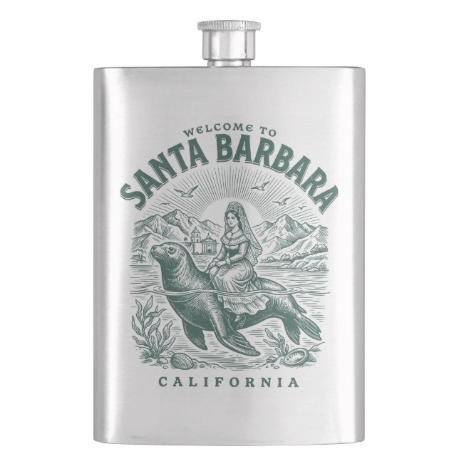 Välkommen till Santa Barbara Kalifornien Kust Fickplunta (Framsidan)