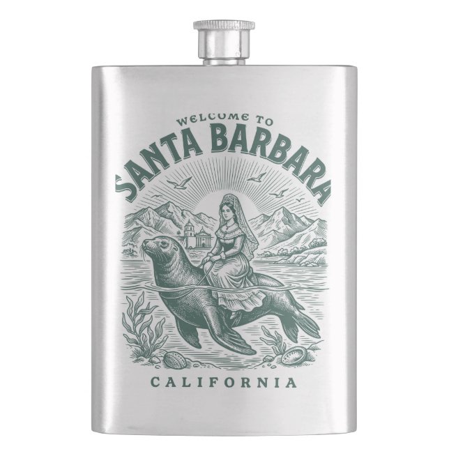 Välkommen till Santa Barbara Kalifornien Kust Fickplunta (Framsidan)