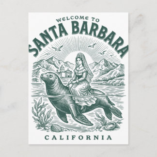 Välkommen till Santa Barbara Kalifornien Kust Vykort