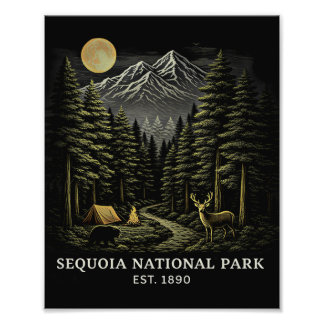 Välkommen till Sequoia National USA Park Fototryck