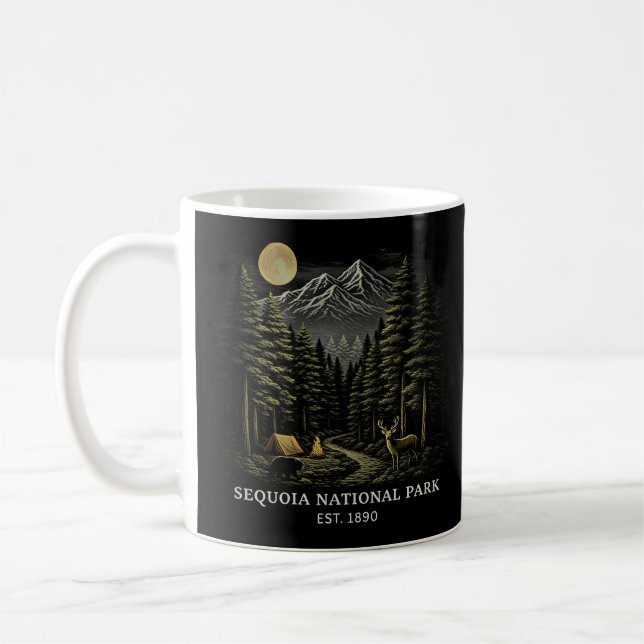 Välkommen till Sequoia National USA Park Kaffemugg (Vänster)
