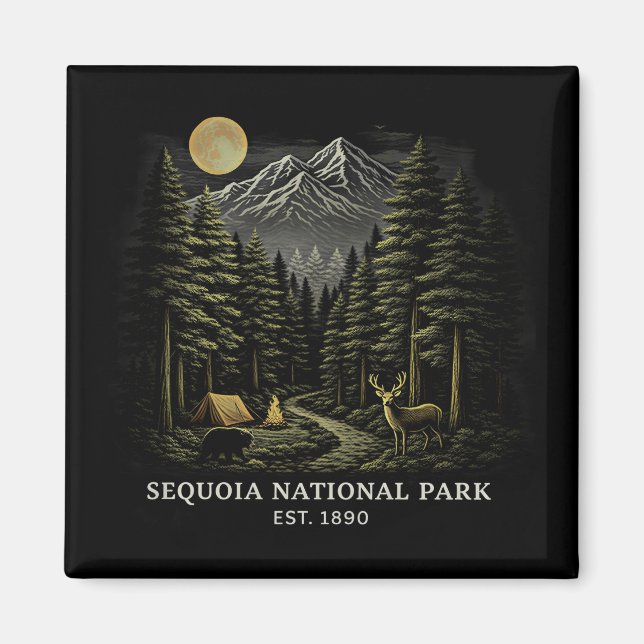 Välkommen till Sequoia National USA Park  Magnet (Framsidan)