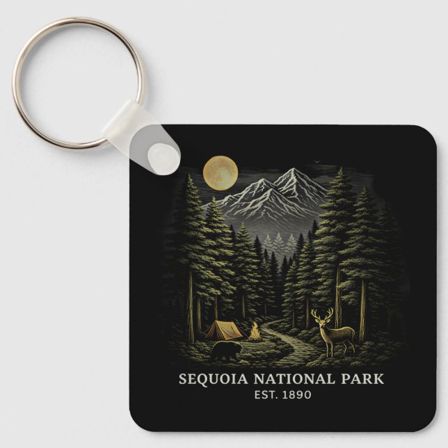 Välkommen till Sequoia National USA Park Nyckelring (Framsida)