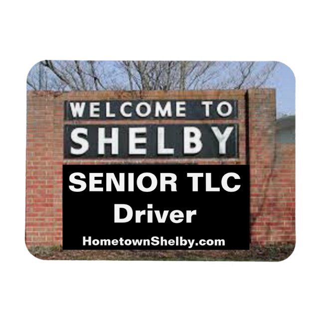 VÄLKOMMEN TILL SHELBY Senior TLC Driver Magnet (Horisontell)