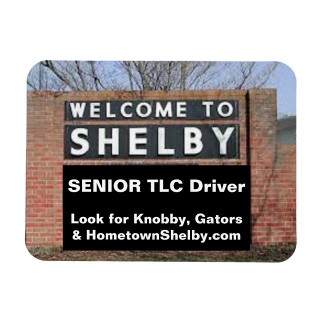 VÄLKOMMEN TILL SHELBY Senior TLC Driver Magnet (Horisontell)