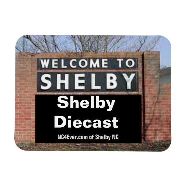 VÄLKOMMEN TILL SHELBY Shelby Diecast Flexibel magn Magnet (Horisontell)
