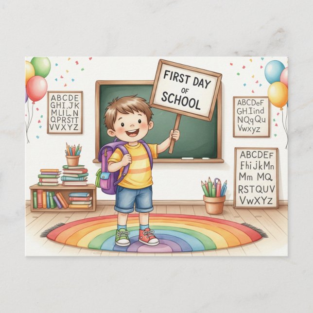 Välkommen till skolan postkort vykort (Framsida)