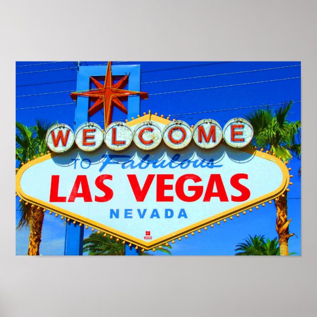 Välkommen till Skriv ut/Poster i Las Vegas-signeri Poster (Framsidan)