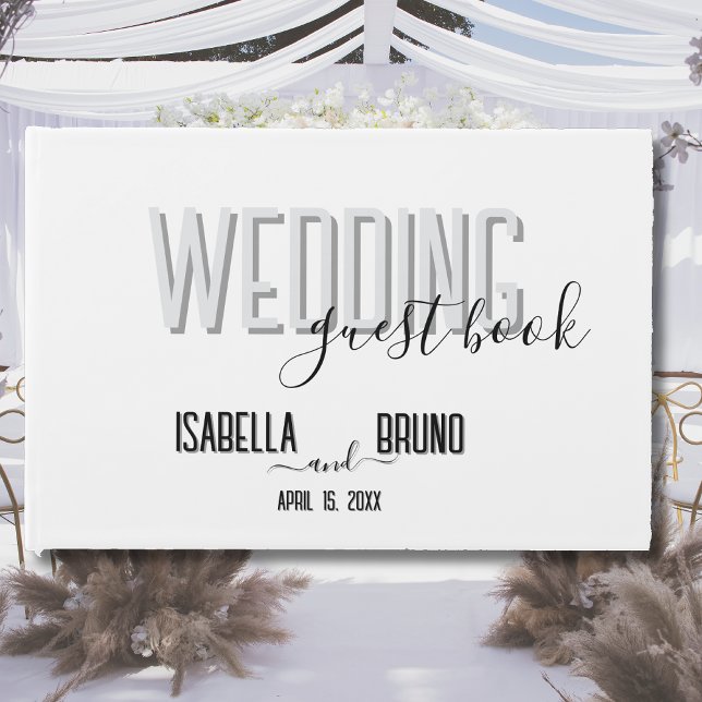 Välkommen till snyggt Black and White Bröllop Gästböcker (Skapare uppladdad)