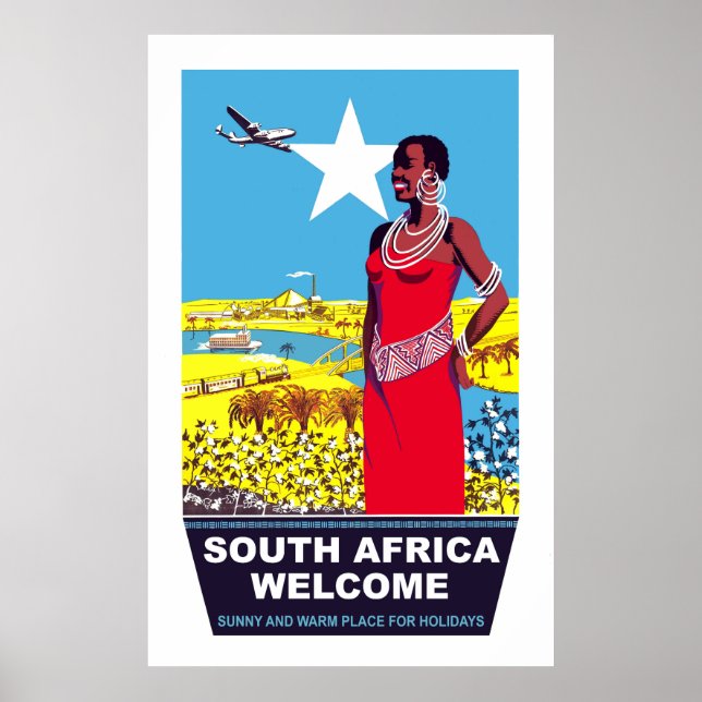 Välkommen till södra Afrikan Poster (Framsidan)