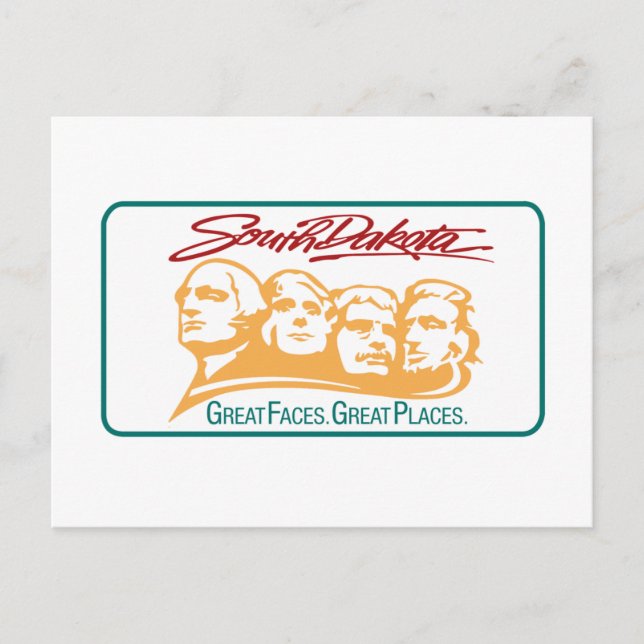 Välkommen till South Dakota - USA Road Sign Vykort (Framsida)
