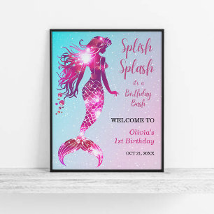 Välkommen till Spanska Stänk Sjöjungfru Girl 1:a f Poster