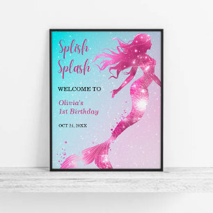 Välkommen till Spanska Stänk Sjöjungfru Girl 1:a f Poster