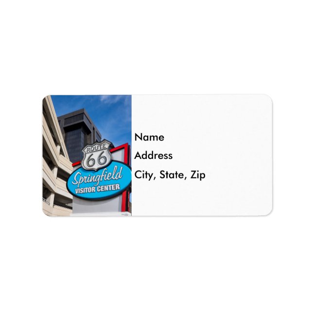 Välkommen till Springfield Adressetikett (Framsidan)