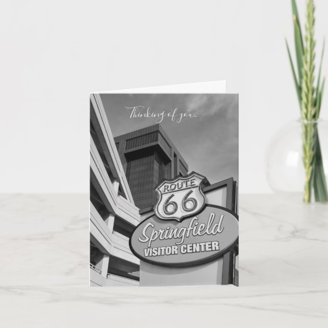 Välkommen till Springfield Grayscale Thinink You C Kort (Framsida)