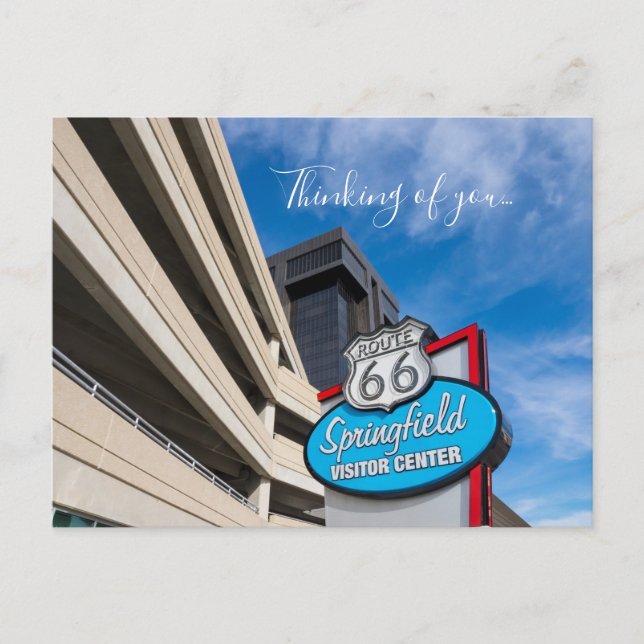 Välkommen till Springfield MO Vi tänker på dig vyk Vykort (Framsida)