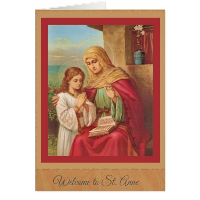 Välkommen till St. Anne Parish Virgin Mary OBS Kort (Framsidan)