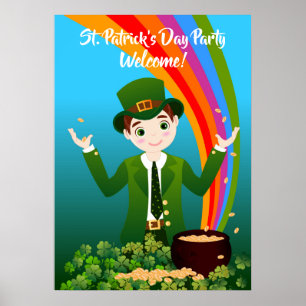 Välkommen till St. Patrick's Kids Party Poster