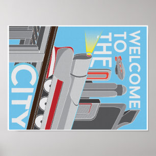 Välkommen till staden poster