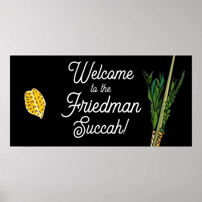 Välkommen till Succah Personlig Lulav Poster (Framsidan)