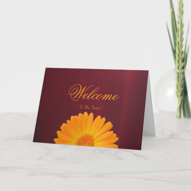 Välkommen Till Teamet Daisy Flower Kort (Framsida)