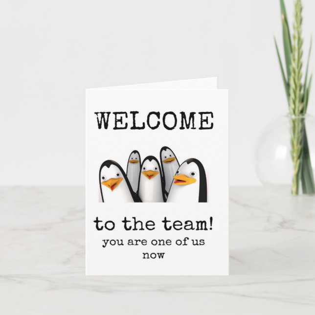 Välkommen till teamet, du är en av oss nu, kort (Framsida)