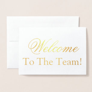 Välkommen till teamet folierat kort