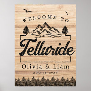 Välkommen till Telluride Colorado Bröllop minimali Poster