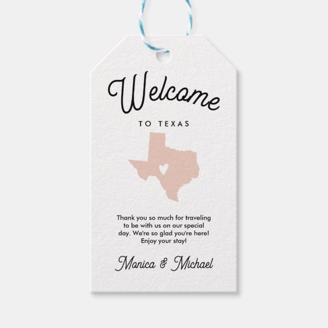 Välkommen till TEXAS Bröllop ANY FÄRG! Presentetikett (Framsidan)