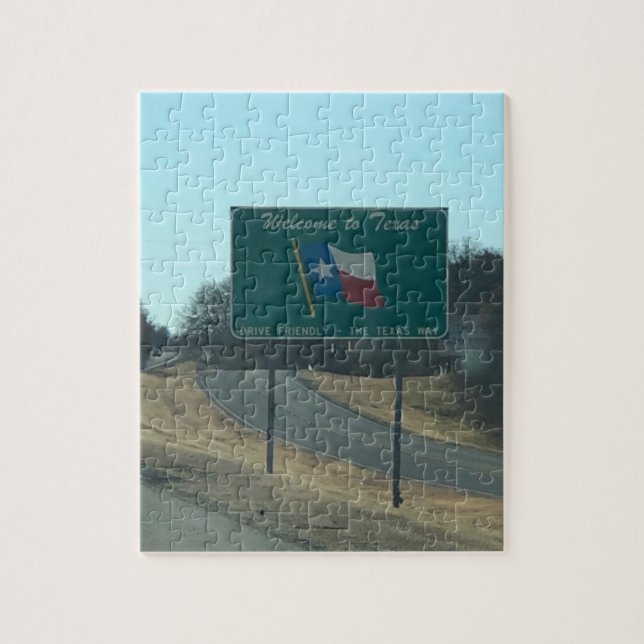 Välkommen till Texas Jigszle Puzzle Pussel (Vertikal)