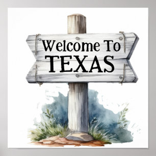 Välkommen till Texas Poster