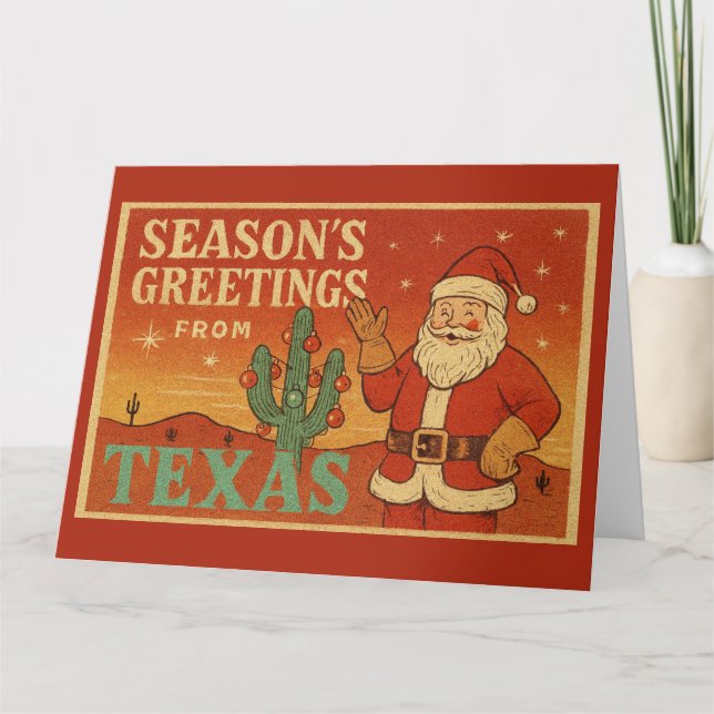 Välkommen till Texas under julen Kort (Framsida)